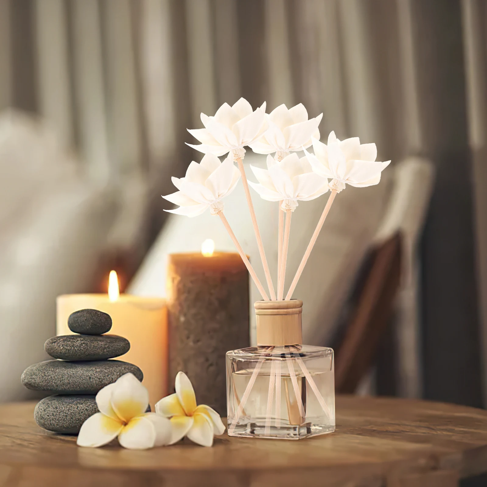 

10Pcs Dried Flower Aroma Diffuser Sticks Replacement Rattan Rods Fragrance Diffusers for Home Office Essential Oil