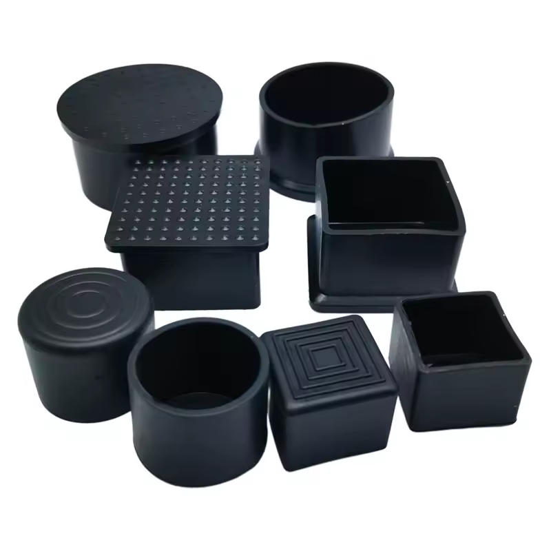 4pcs 6/8/10/12/14/16/19/20-120mm Round Black PVC Soft Rubber Pipe Sleeve Tube Cap Table Chair Foot Non-slip Pad Protective Cover - Image 5