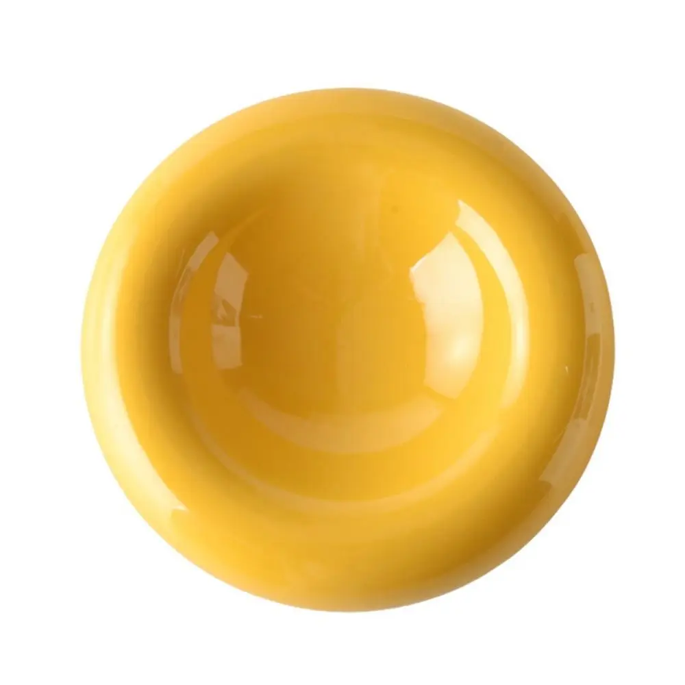 High-Aesthetic Donut-Shaped Cat Bowl Wide Opening Large-Capacity Ceramic Cat Bowl Smooth Multifunction Pet Food Bowl Cat