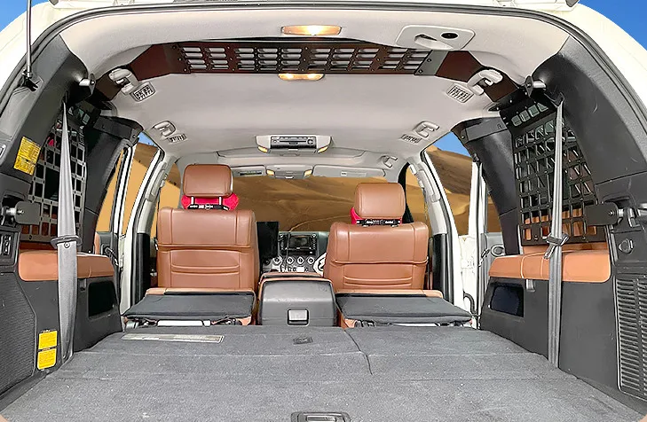 

For Toyota Sequoia 2008-2022 Top Panel Shelf Modification Storage Panel Rear Trunk Molle panel Luggage Carrier Rack Trunk