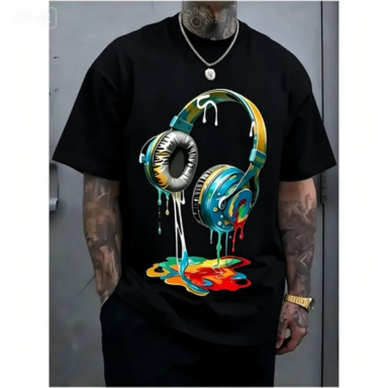 Men's 100% Cotton T-shirt  Machine-washable All Season Comfortable Soft and Well-fitting Casual Style