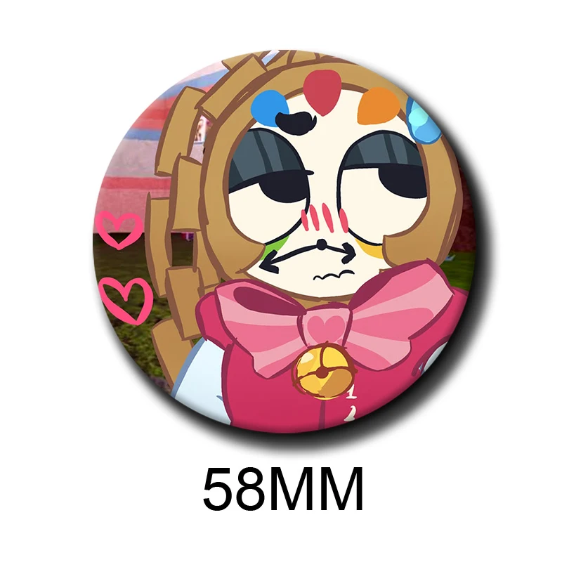 Cartoon Game Character Dyle Button Pin Badge Dyle Brooch Creative Badge for Backpack Clothes Decoration Gift 58mm 1PC