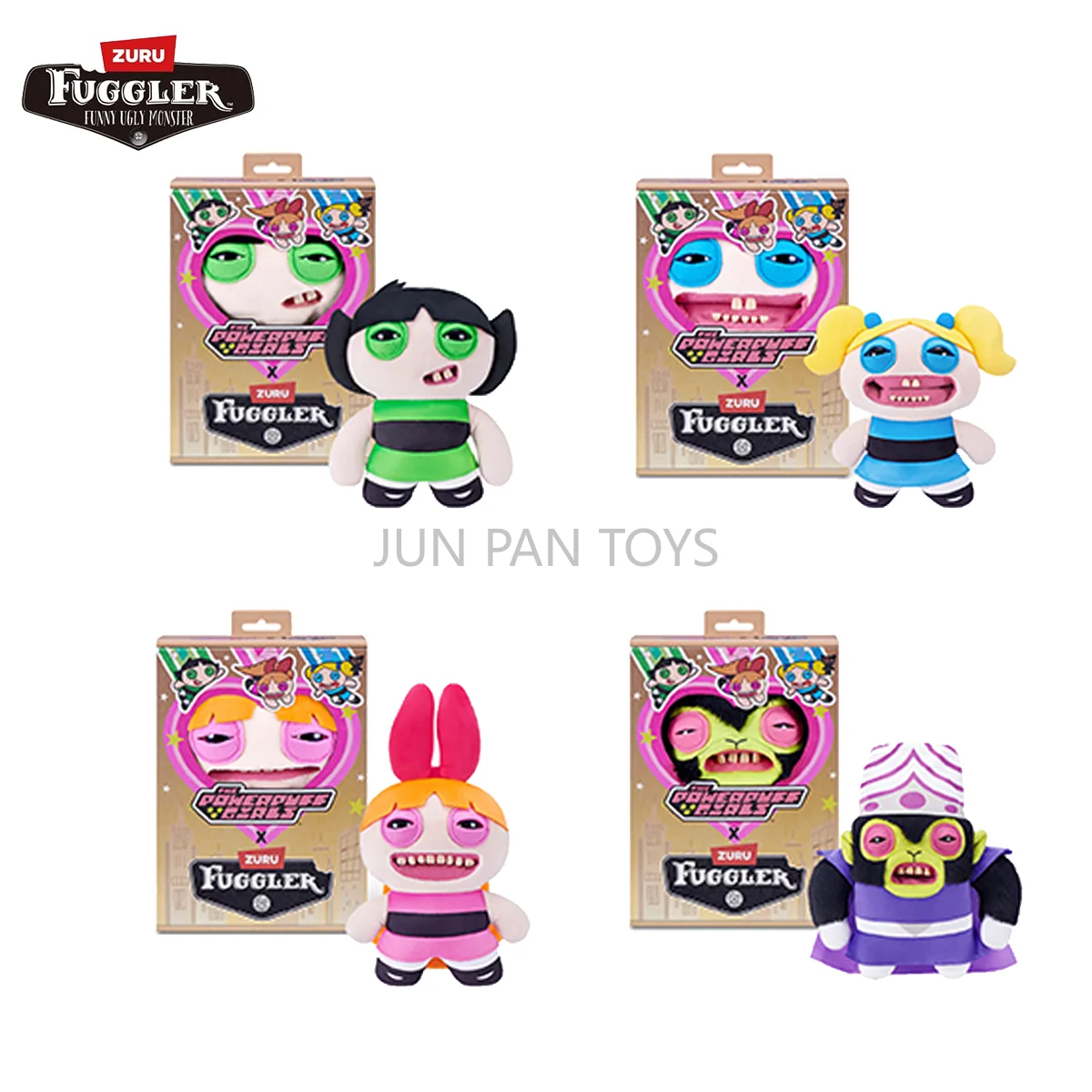 Оригинальные плюшевые игрушки Fuggler Powerpuff Girls: Баттеркап, Бабблс, Блоссом, Мохо Джоджо, Монстр с уродливыми зубами, 9 дюймов, коллекционные, подарок для детей