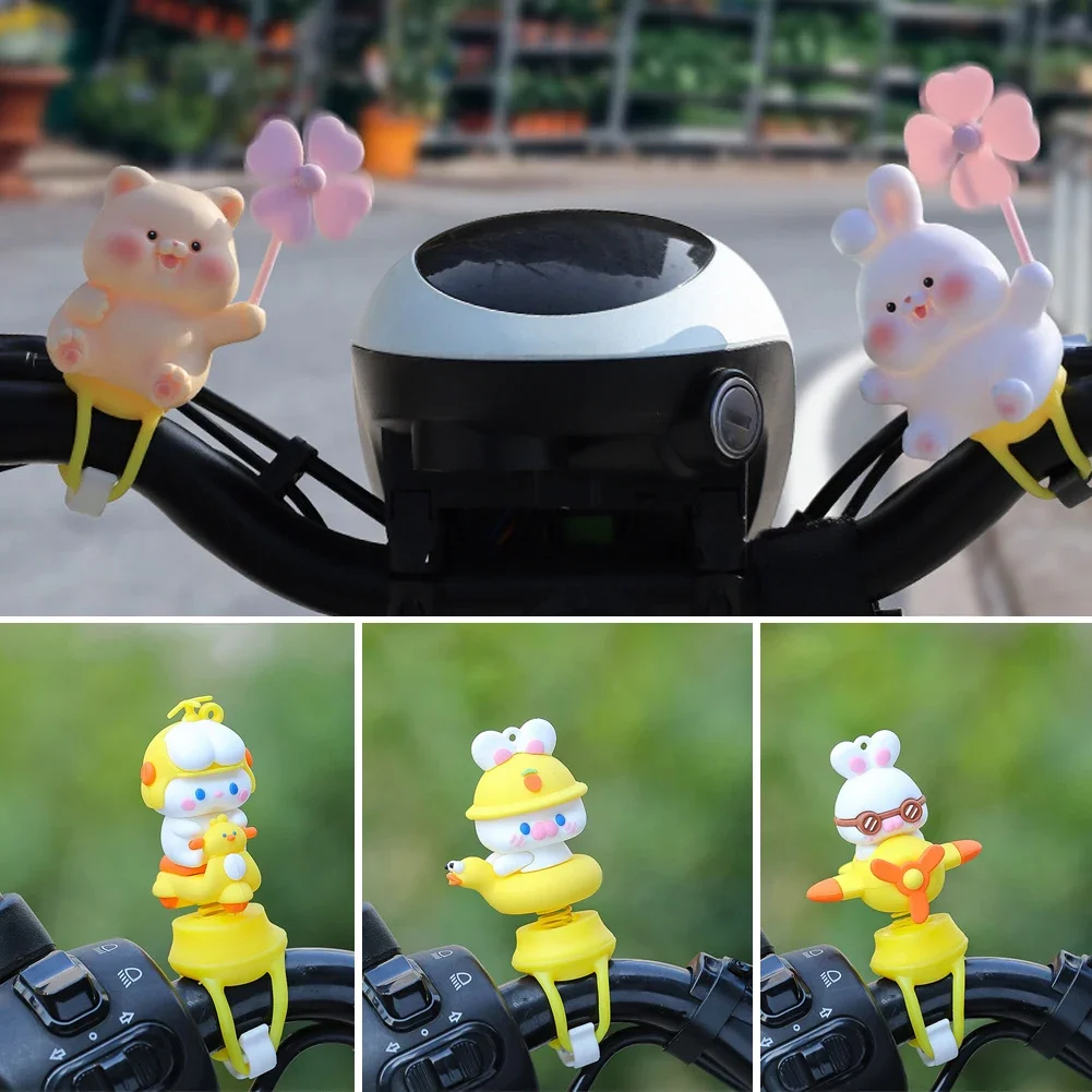 Cute Cartoon Animal Duck Rabbit Cat for Car Interior Bike Motorbike Bicycle Decoration Cycling Decor Bike Accessories