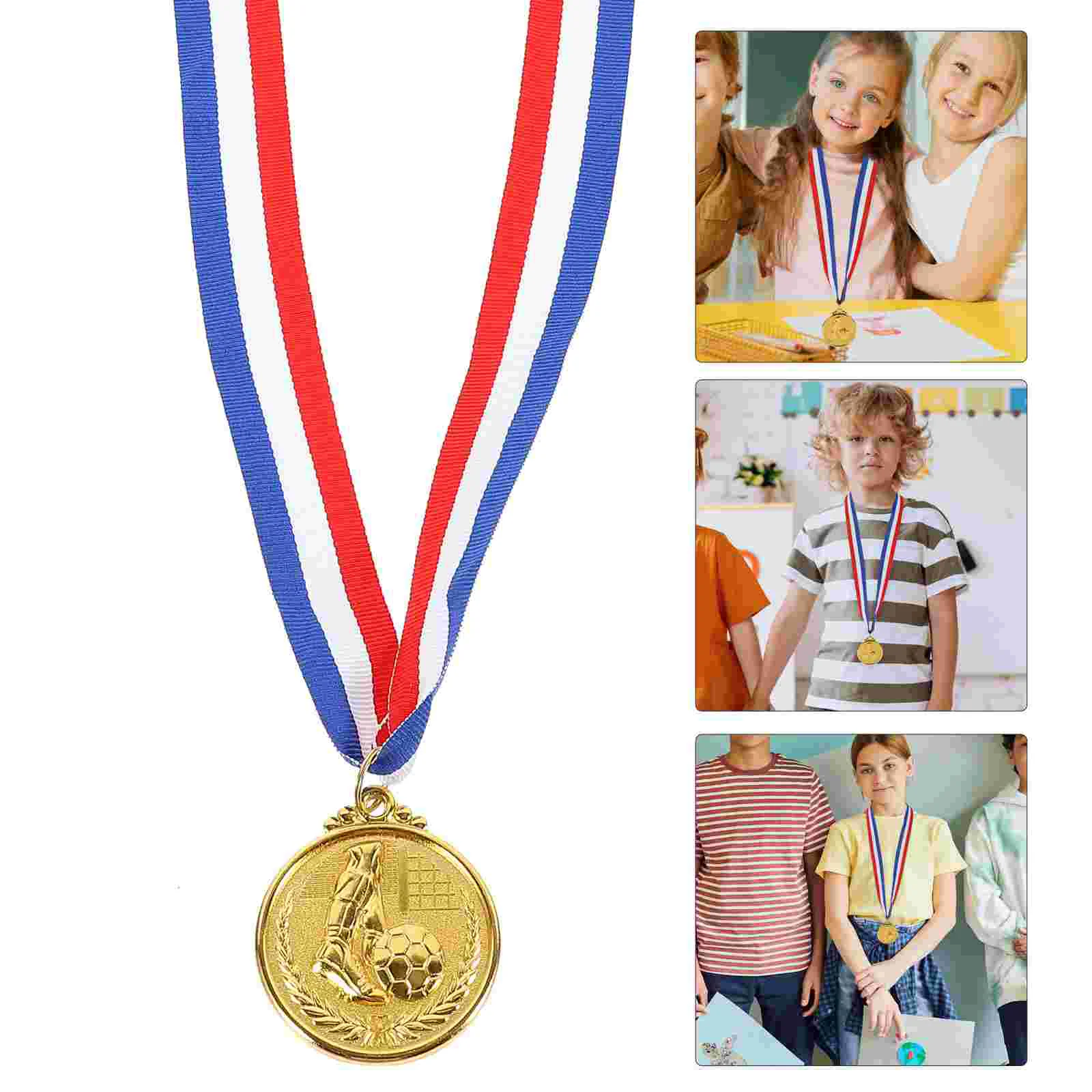 

12 Pcs Football Cup Medal Medals for Awards Student Competition Footballs Soccer Metals The