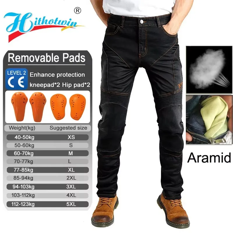 

Motorcycle Jeans Men Summer Mesh KEVLAR Motocross Pants Black Protective Gear Abrasion Resistant Anti Crash Riding Pants Blue
