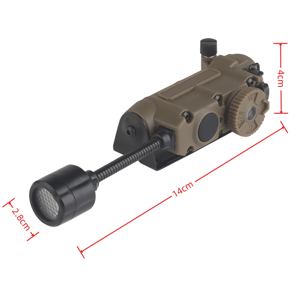 التكتيكية Sidewinder خوذة مصباح ضوء إحترافي أحمر/أخضر/أزرق/أبيض/IR رئيس IFF ضوء الصيد الصيد مساعد مصباح ليد جيب