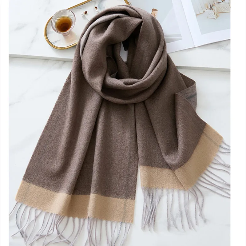 

Женский шарф из 100% шерсти, осень-зима, винтажный консервативный стиль, унисекс, двухсторонние шарфы с запахом, пашмина, Mujer Femme, платок, шаль для мужчин