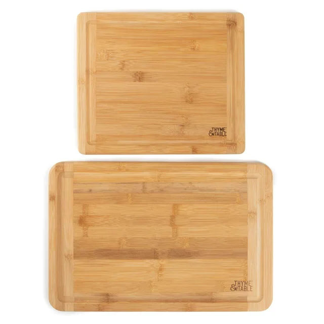 

Knife Friendly Bamboo Cutting Board, 2 Pack