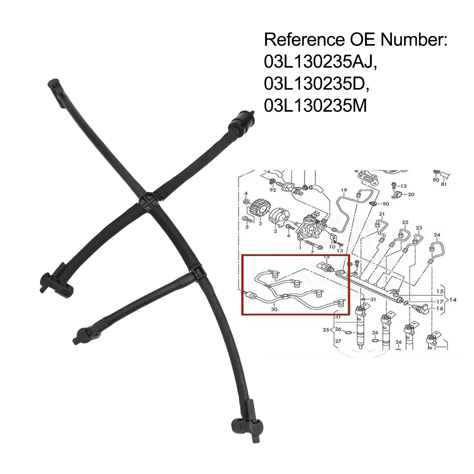 Robustly Built Fuel Injection Pipeline Specifically Designed to Fit VW\'s Popular Vehicle Lines Including Model Series