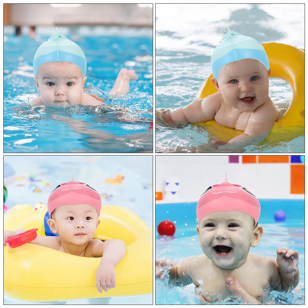 

2 Pcs 's Silicone Swimming Hat Comfortable Silica Gel s Caps