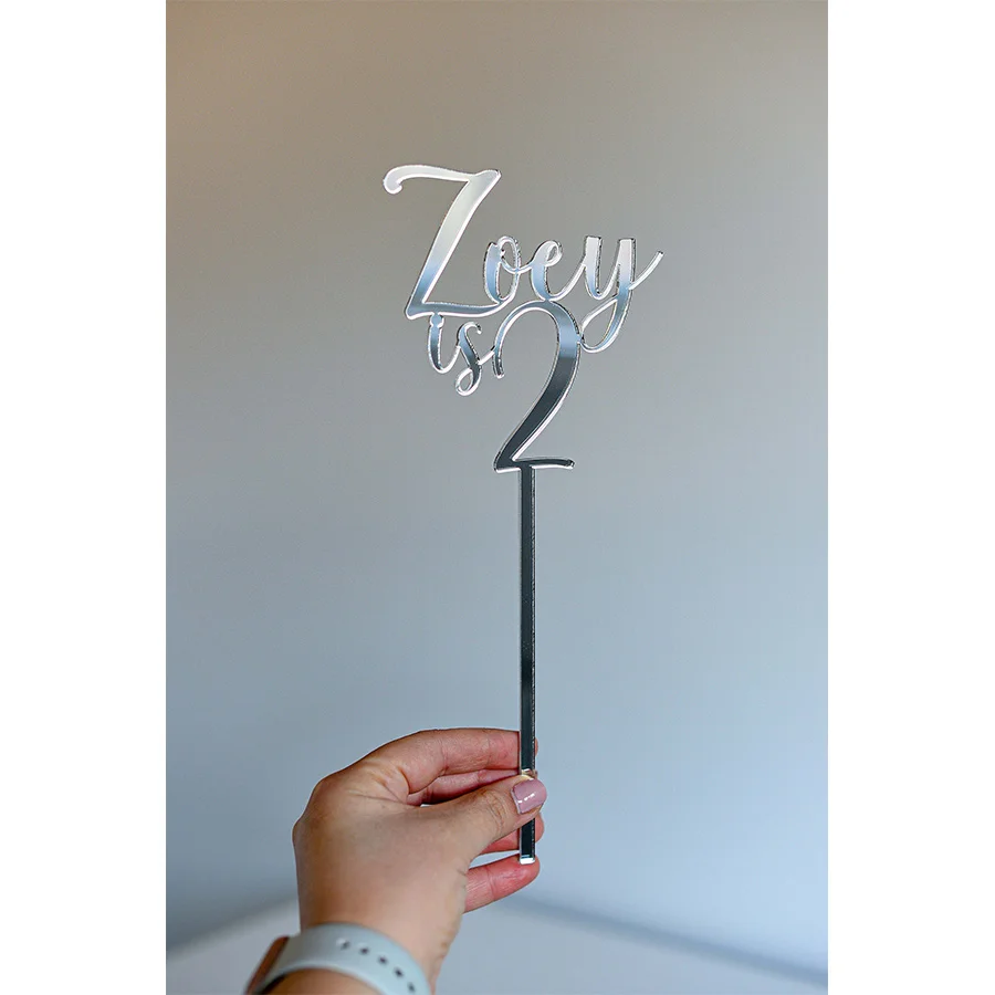 Cake Shaped Ornament with Custom Text, Fun Personalized Decoration for Birthday Party, Kids Celebration or Family Gathering
