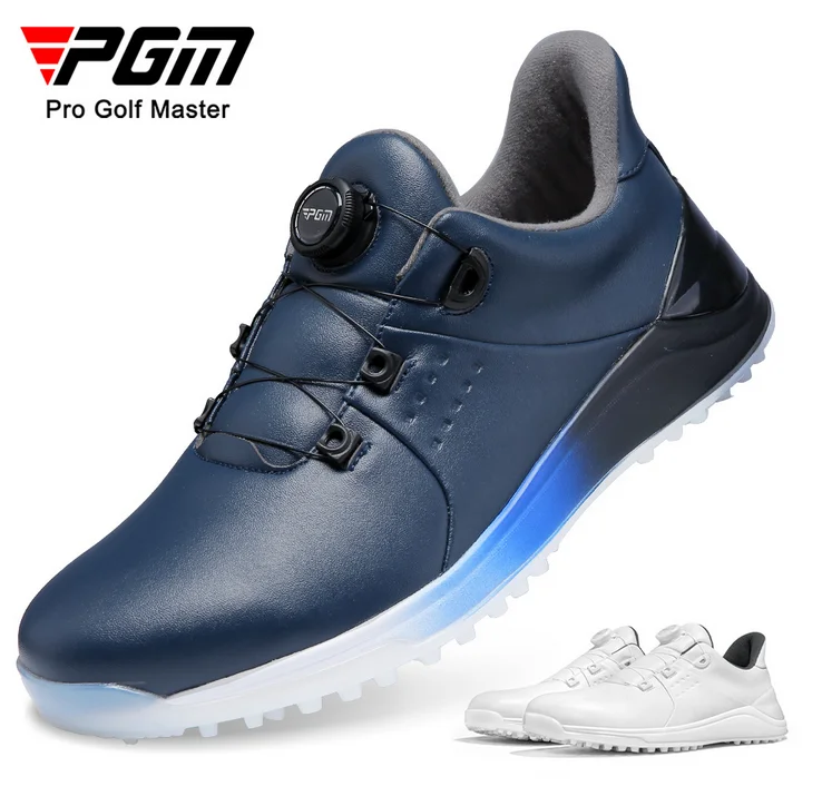 

PGM Men Waterproof Golfer Sport Sneaker Non Slip Knob Laces Golf Shoes Fast Lace-up Fitness Sports Golf Shoes XZ321