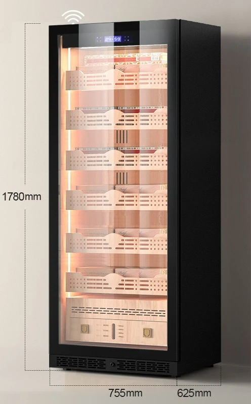 Cigar cabinet constant temperature household remote control moisturizing cabinet