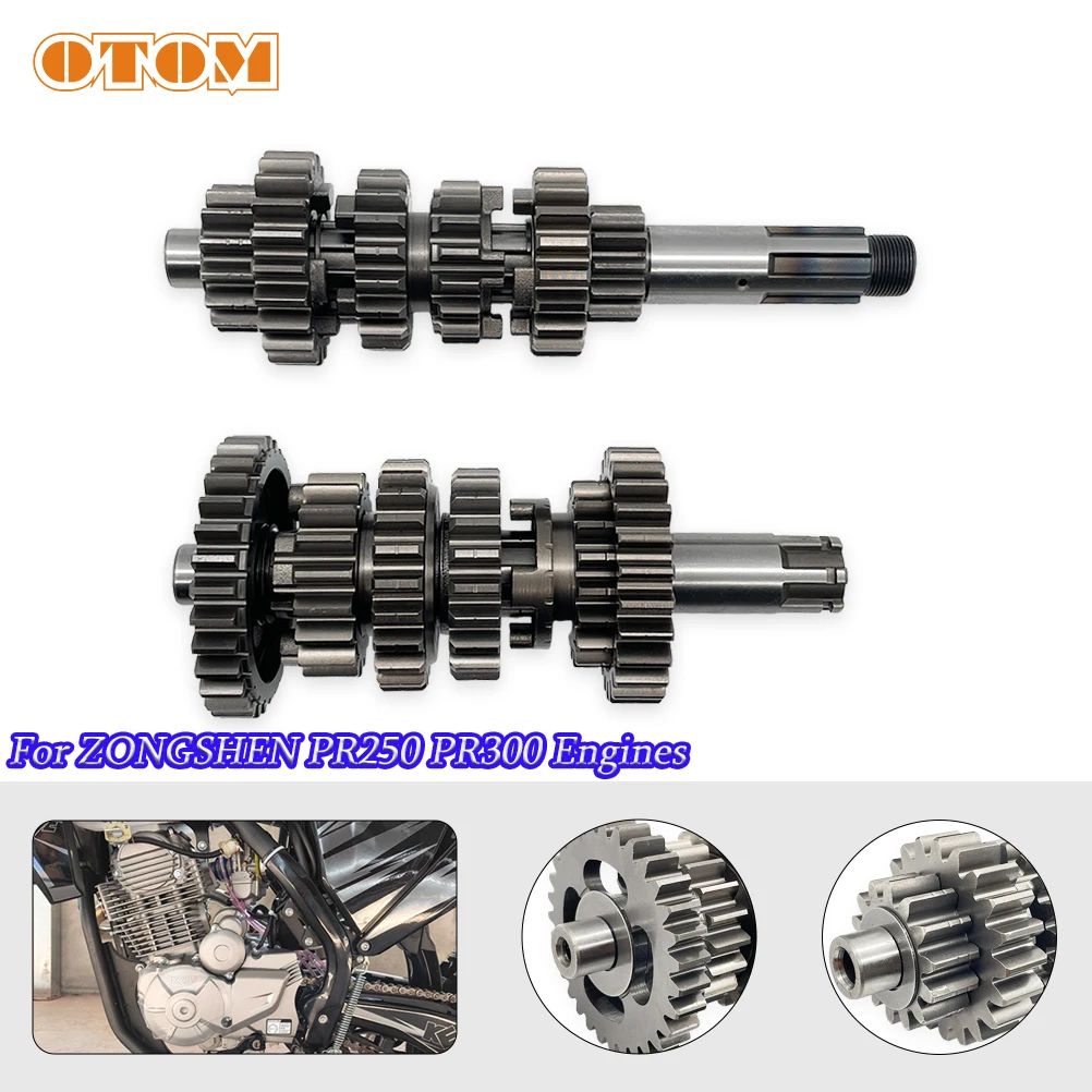 OTOM Main Shaft Countershaft Assembly For ZONGSHEN PR250 PR300 Motorcycle Engine Accessory Main Counter Shaft Transmission Gear
