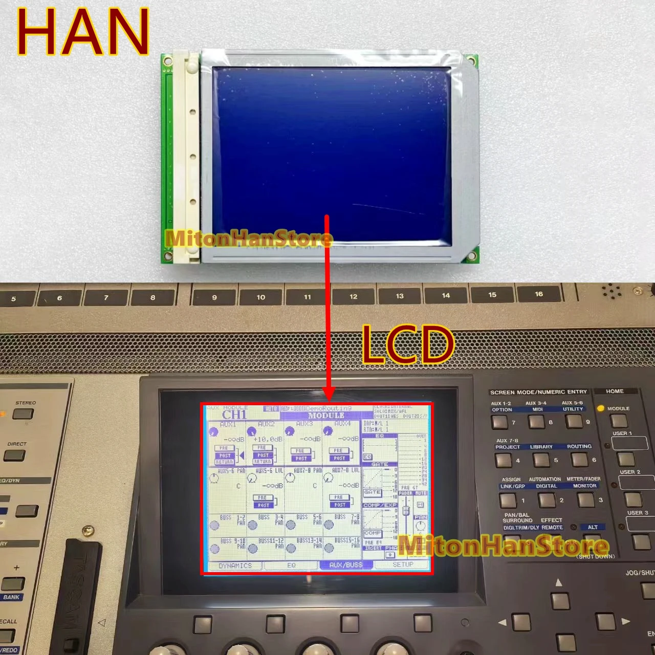 

For Tascam DM3200 DM-3200 Compatible LCD Display Panel ( Test before shipment）