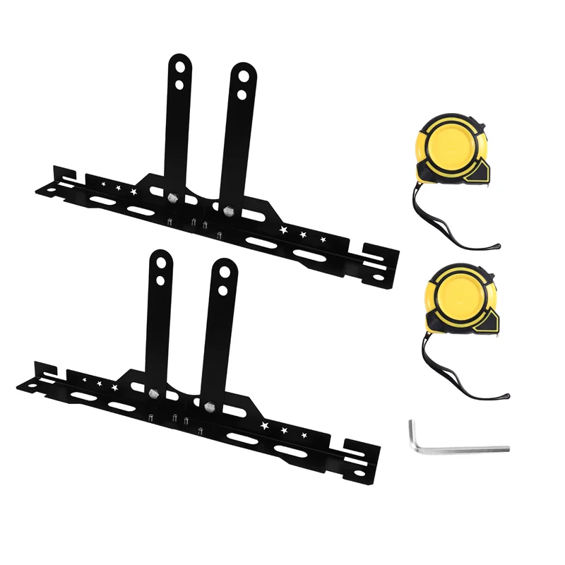 

Automotive Wheel Alignment Tool Plates Adjustable Car Wheel Leveling Aligner Heavy Duty Toe Plates Black