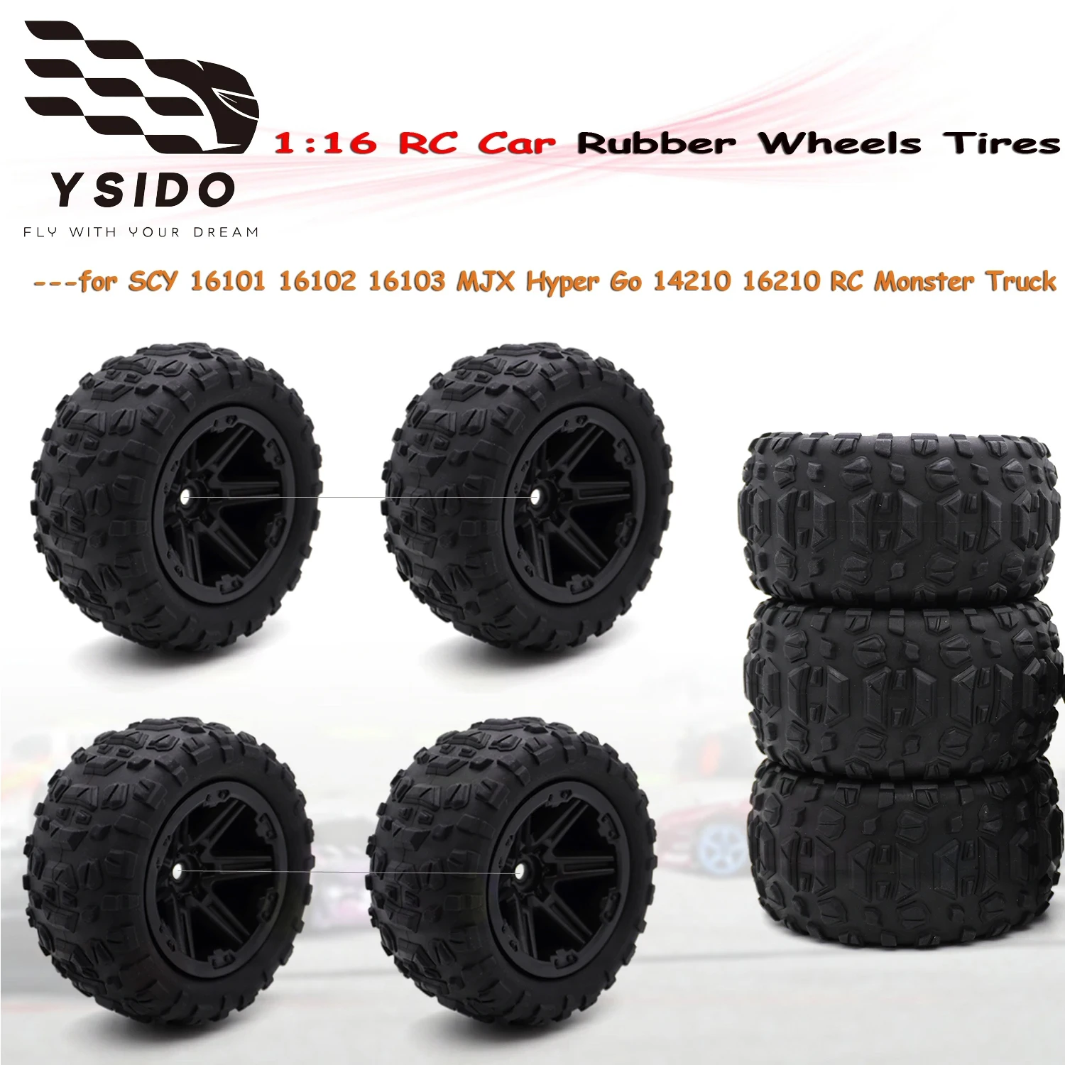 1/14 1/16 RC Auto SCY 16101 16102 16103 Pro MJX Hyper Go 14210 16210 RC Monster Truck 85mm Reifen Rad Reifen RC Auto Upgrade Teile