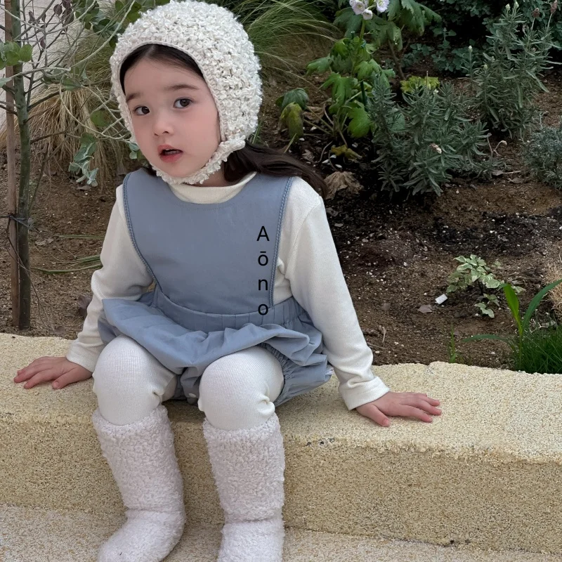 

Одежда для мальчиков и девочек, осенний наряд, винтажный детский хлопковый комбинезон, льняной плиссированный комбинезон, однотонный комбинезон без рукавов для малышей