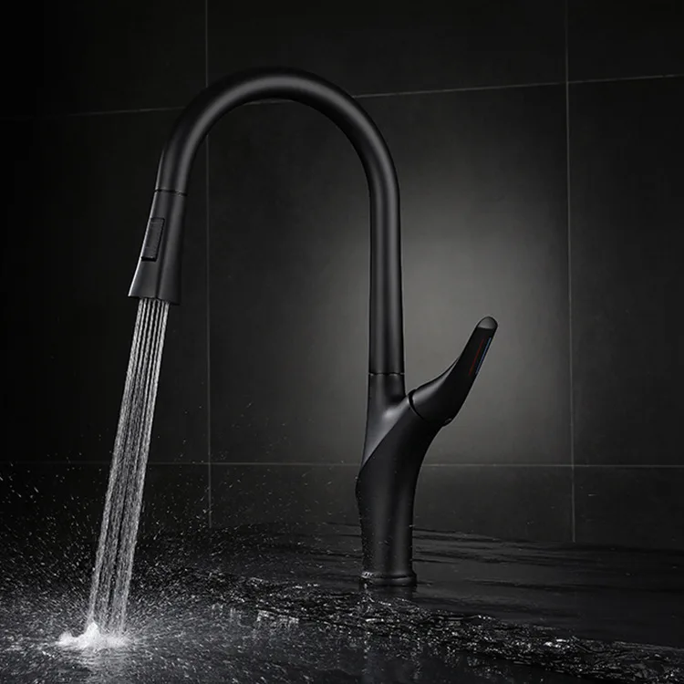 Kitchen Copper Pull Faucet Vegetable Basin Sink Rotatable Hot and Cold Faucet