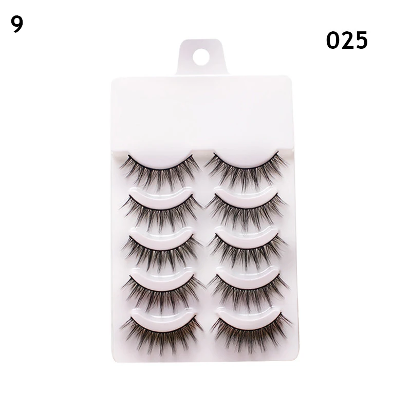 5 paia Manga Lashes 3D Natural Long Faux Mink Extension ciglia Fluffy Little Devil Cosplay ciglia finte trucco quotidiano degli occhi