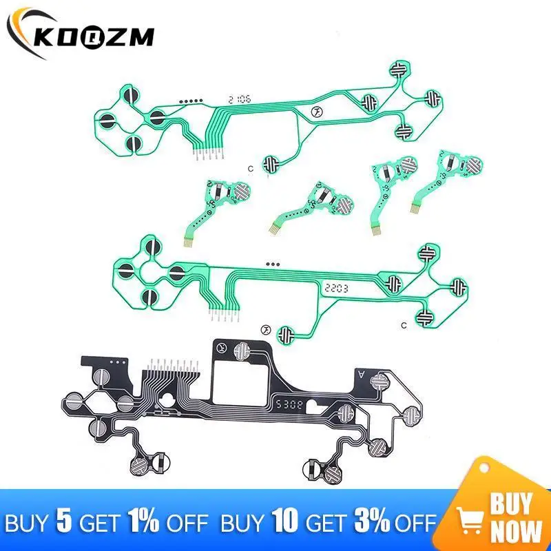 1Set For PS5 V1 V2 V3 Controller Conductive Film Flex Cable Ribbon Cable replacement For PS5 Controller Film Keypad Flex Cable