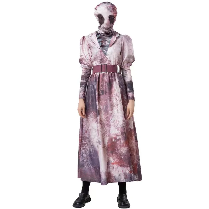 

Woman Halloween Bloody Zombie Walking Dead Costumes Female Scary Butcher Cosplay Carnival Purim Parade Role Playing Party Dress