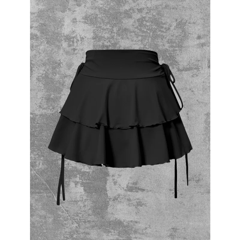 2025 New Solid Color Skirt Women Summer Fashion Outdoor Versatile High Waist Slim Fit Elastic Waist Short Skirt Goods