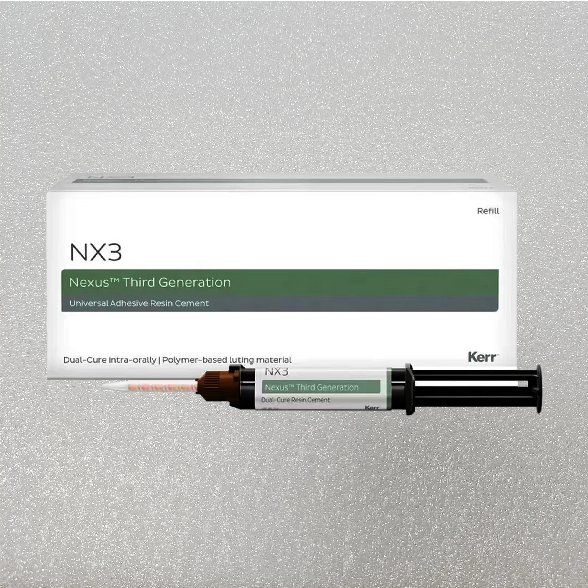 

KERR Universal Resin Adhesive System NX3 Aesthetic Resin Cement Refill for Dental Use Double-tube Packaging 5g Per Box