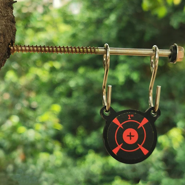 Tirachinas de objetivo de árbol, accesorio portátil resistente a los golpes, tiro de Metal, entrenamiento de tiro, deportes al aire libre, objetivo de juguete