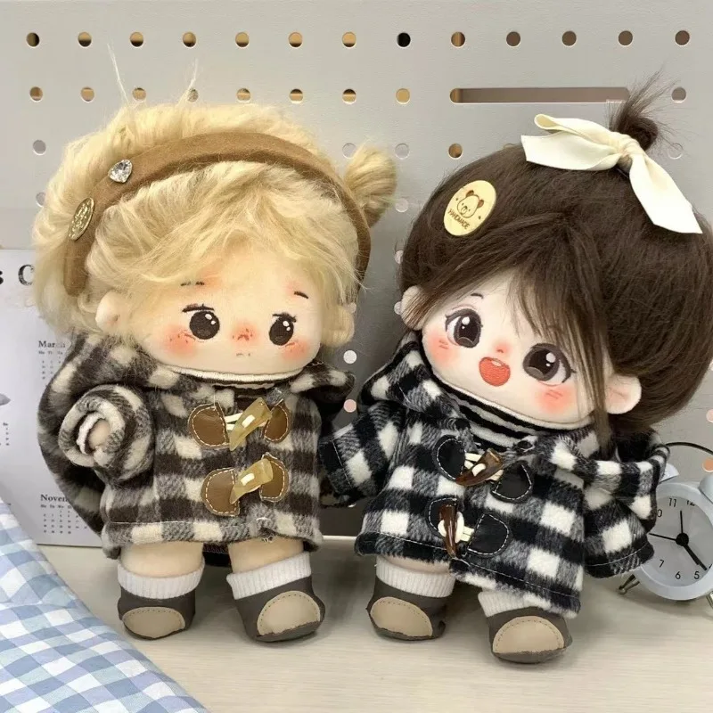 20cm cotton doll clothing cute Korean cowhide button coat doll clothing in stock