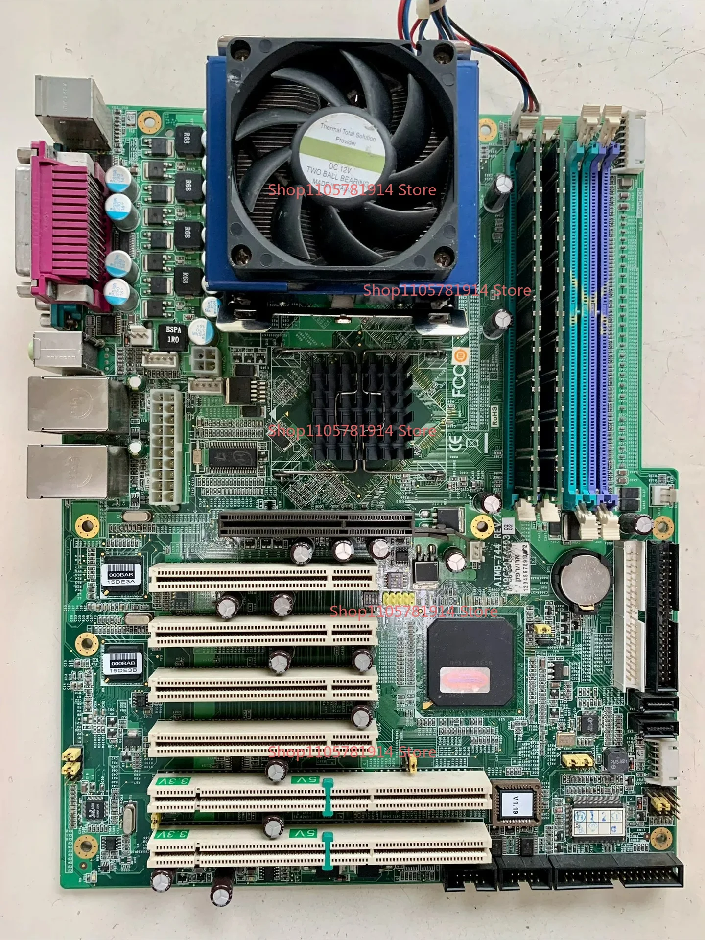 For Advantech Industrial Control Main Board, AIMB-744 Old Main Board Intel 875 Main Board