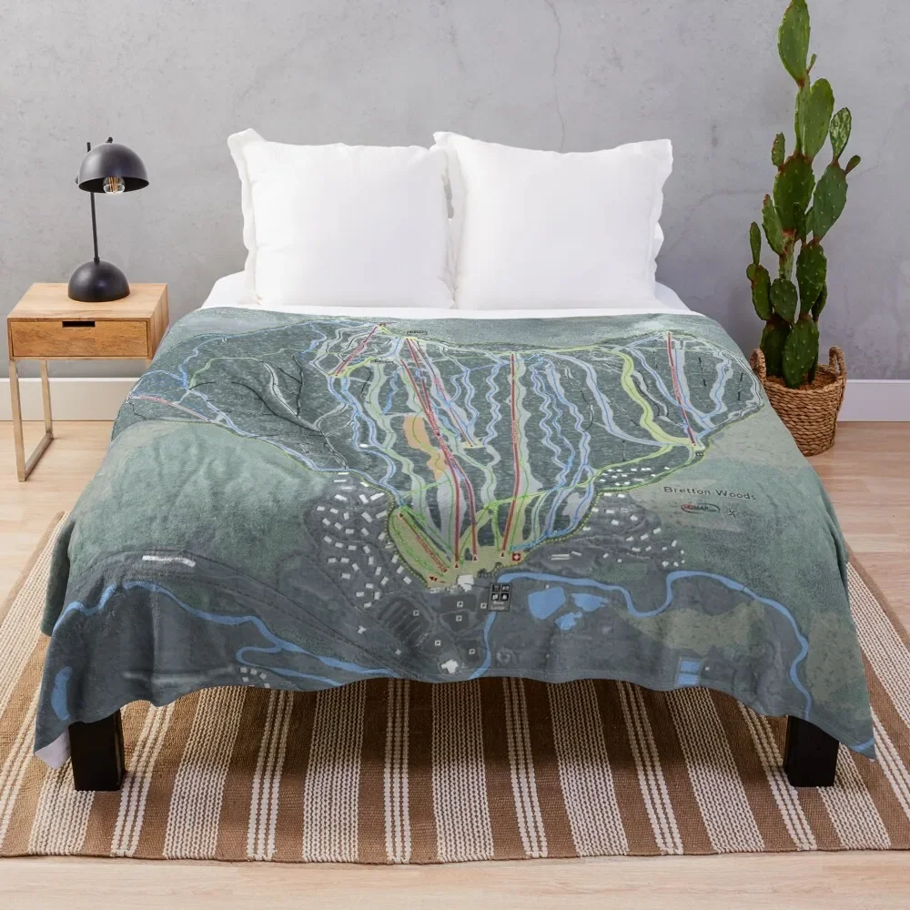 Bretton Woods Resort Trail Map Throw Blanket Sleeping Bag heavy to sleep Decorative Beds Nap Blankets