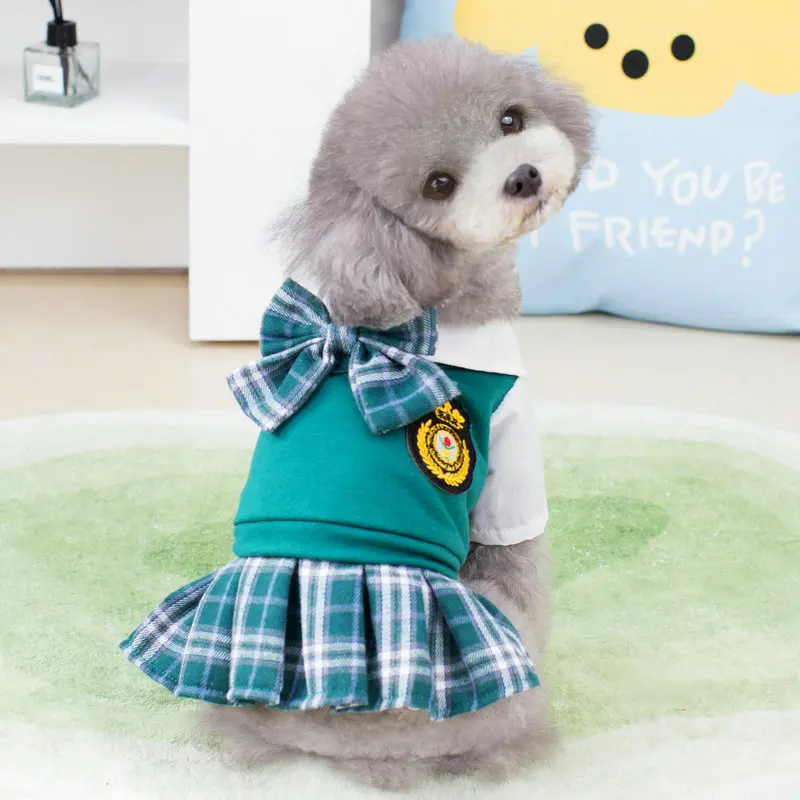 Pet Dog Couple Clothes Pet Uniform Clothing For Small Medium Dog Lovers Costume Pet Shirt Dress Kitten Chihuahua Puppy Skirt