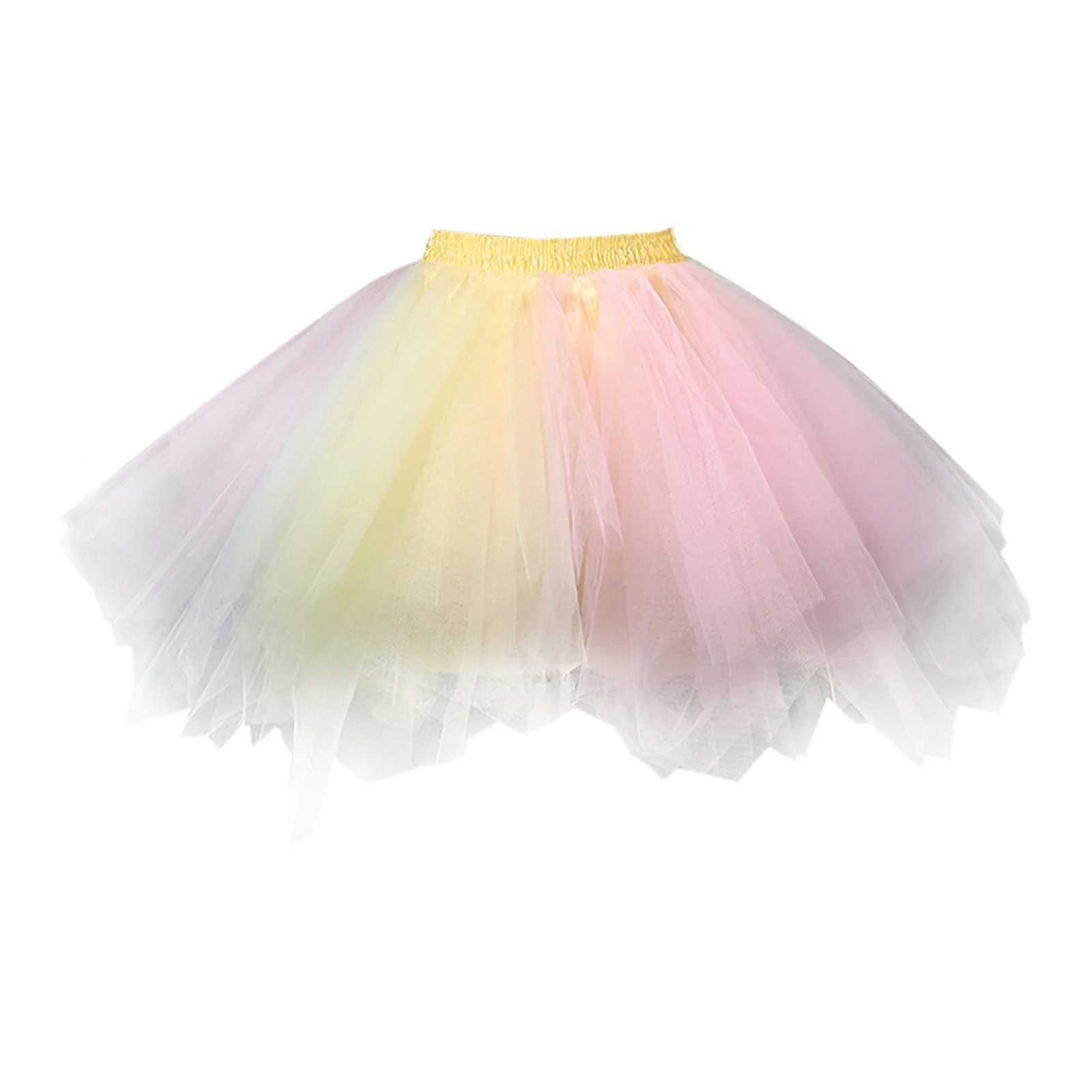 

Princess Midi Fairy Tulle Skirt Pleated Dance Tutu Skirts Womens Lolita Petticoat Jupe Tulle Femme Party Puffy Skirts Adult