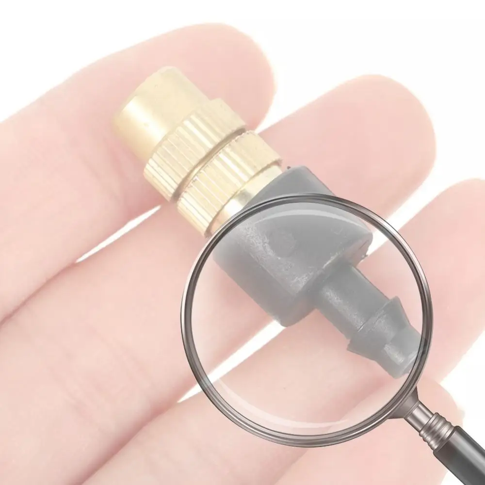 

50 шт. насадки для запотевания, регулируемая латунная насадка-распылитель, садовый шланг, спринклерная головка, распылительная насадка, уличное садовое оборудование