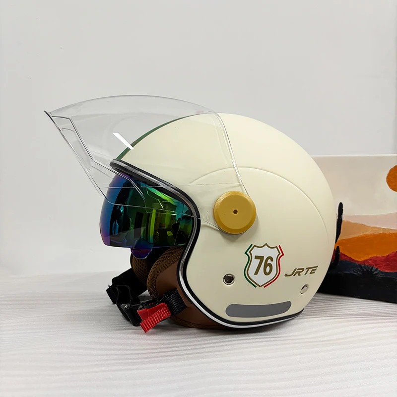 dot-ece-ダウルレンズオープンフェイスヘルメット男性女性ジェットモトヘルメットレトロセミオープンヘルメットオートバイアクセサリー-cascos-para-motos