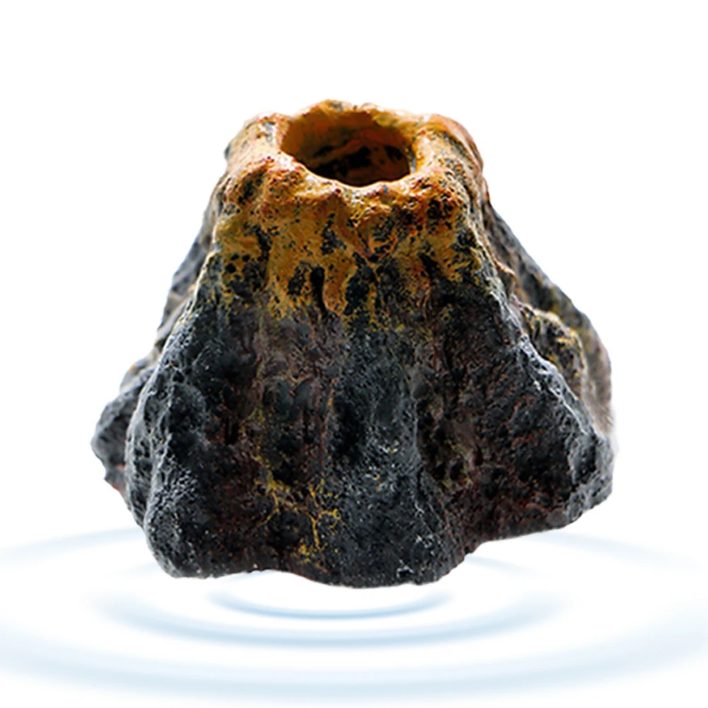 Fish Tank Landscaping Simulation Volcano Aquarium Accessories Rockery Aerator For Aquarium Pump Bubble Stone Oxygen For Aqu F5E6