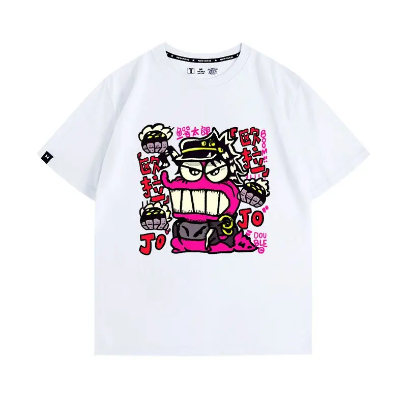 Cartoon Kawaii Crayon Shin-Chan Jojo T-Shirt Crayon Shin-Chans Summer T-Shirt Soft Comfortable Short Sleeve Creative Girl Gifts