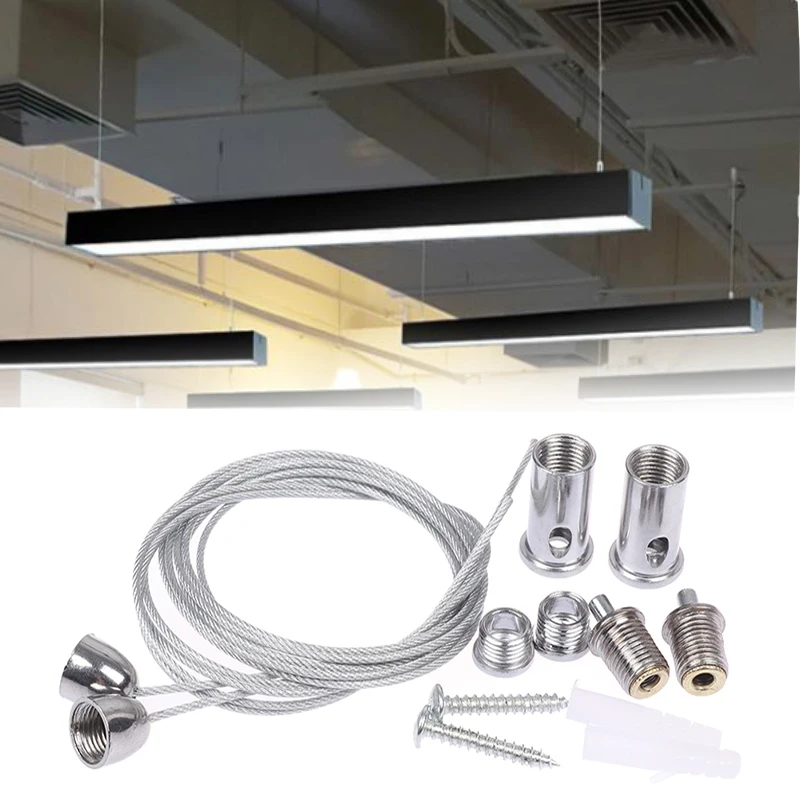 

High Quality 2 Wires/set 1m Steel Cable For Lifting Various Panel Lights Used Widely Office Lighting Fittings