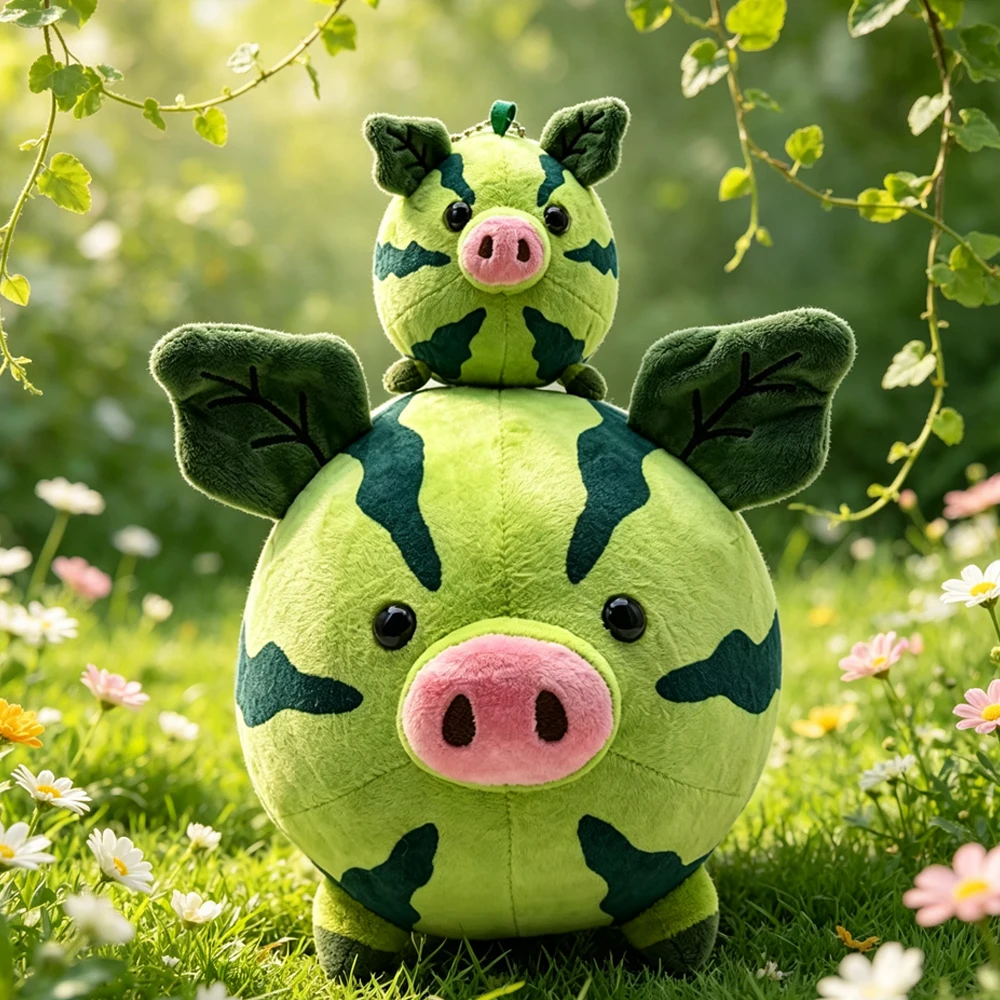 12/25cm Cute Watermelon Pig Plush Toy Fruit and Vegetable Series Soft Toy Doll Cute Girls Schoolbag Pendants Kids Birthday Gifts