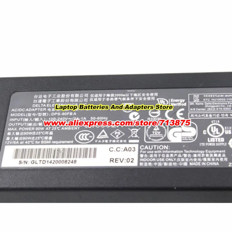 DPS-90FB A AC Adapter Fo DELTA 12V 7.5A 90W 4PIN DPS-90AB-3 GLTD1420008248 for NETGEAR READYNAS RND4000 For FEC PP-9635 PP-9635C