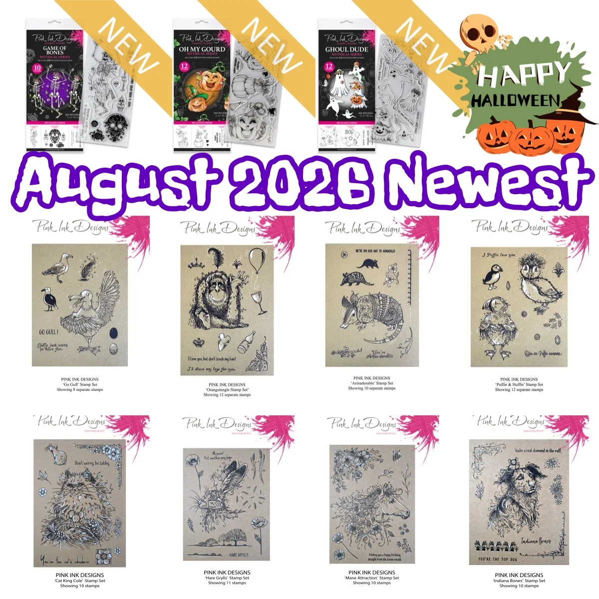 August 2026 Halloween Ghoul Dude Bones Gourd Clear Stamps For DIY Decorating Scrapbook Paper Card Album Embossing Craft Newest