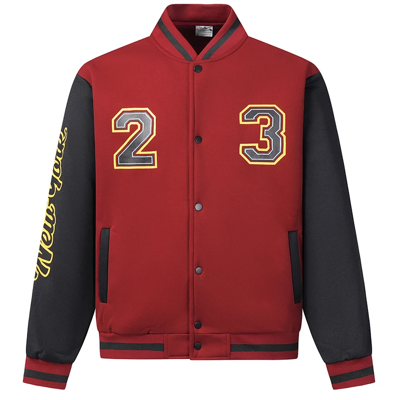 American Men's Number 23 Baseball Jersey Autumn Winter Outerwear Sports Jogging Uniform Jacket Man Fashion Casual Couple Jackets