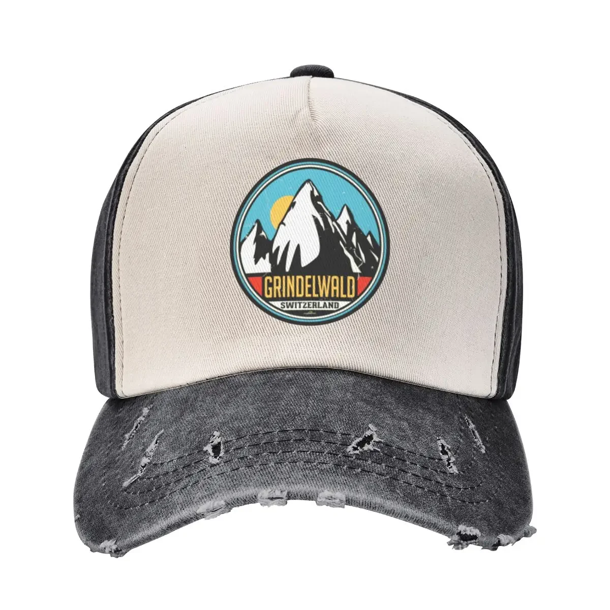 

Grindelwald Ski Switzerland Skiing Alps Sticker T-Shirt 02 Baseball Cap Designer Hat Beach Bag fishing caps man Ladies Men's