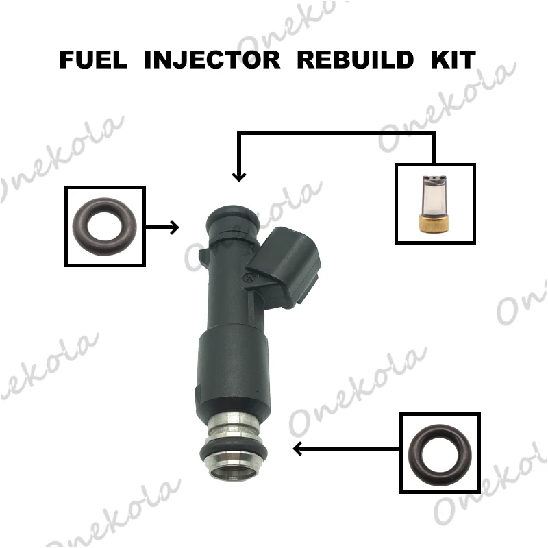 

Filters Orings Seals Grommets Fuel injector service kit filter for Xiali N3+ 1.4 Ville 1.6 1.5 Vizi Geely Vision OEM 25376995