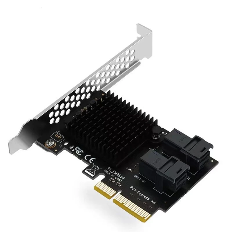 

Expansion Card PCI-E To SFF-8643 Expansion Card 2 Port PCI-EX4 To U2 NVME Hard Disk Adapter Dual Port Splitless Card