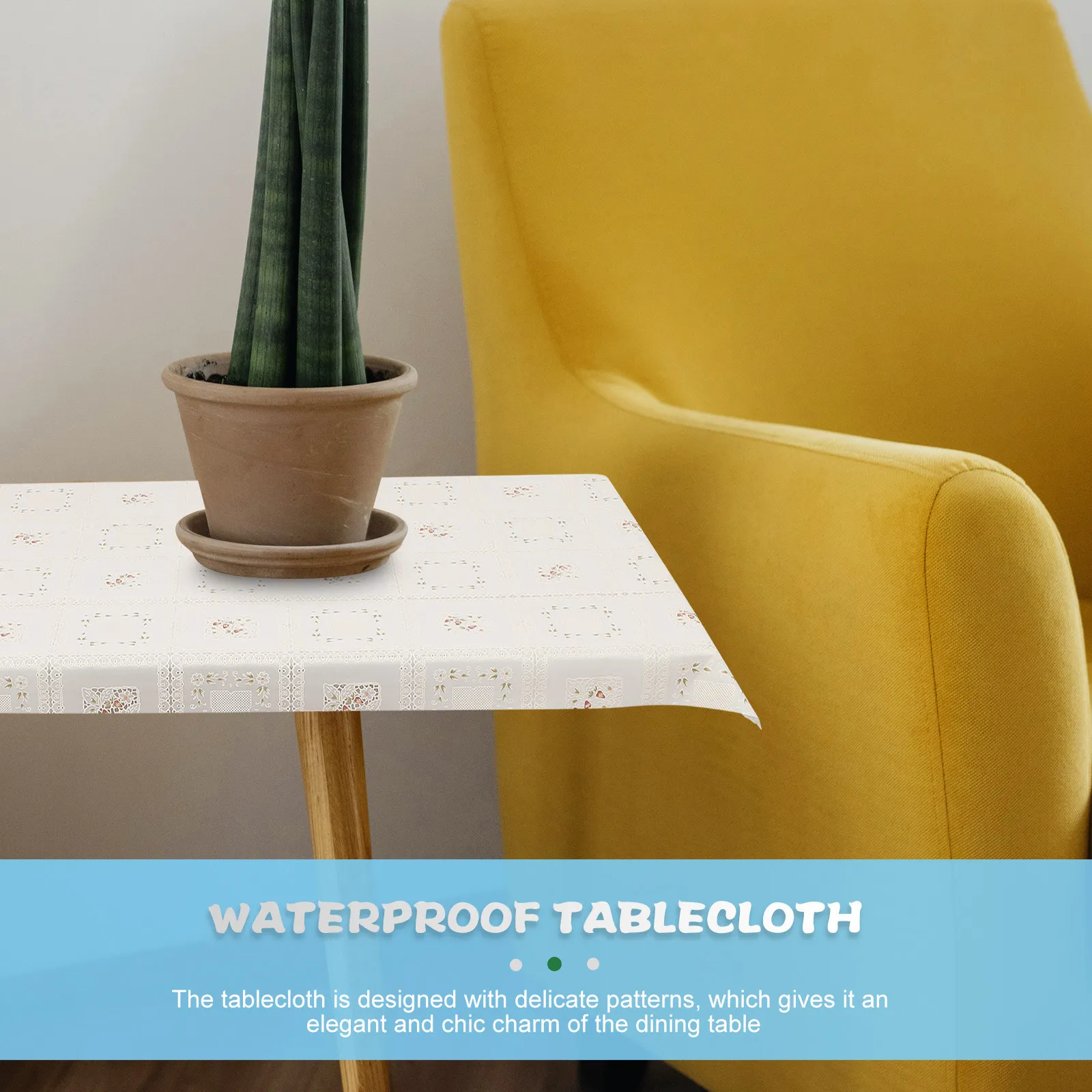 

Waterproof Tablecloth Premium Oil-Proof PVC Heat-Resistant Stain-Resistant Decorative Table Protector Waterproof Tablecloth