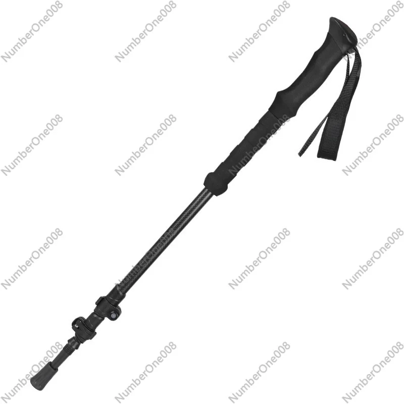 Carbon Fiber Ultralight Retractable Alpenstock Cane Light and Portable Outdoor Climbing Hiking Folding Non-Slip Cane