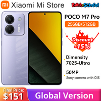 Global Version POCO M7 Pro 5G 8/12GB 256GB Dimensity 7025-Ultra 120Hz FHD+ Eye-care AMOLED Display 50MP camera